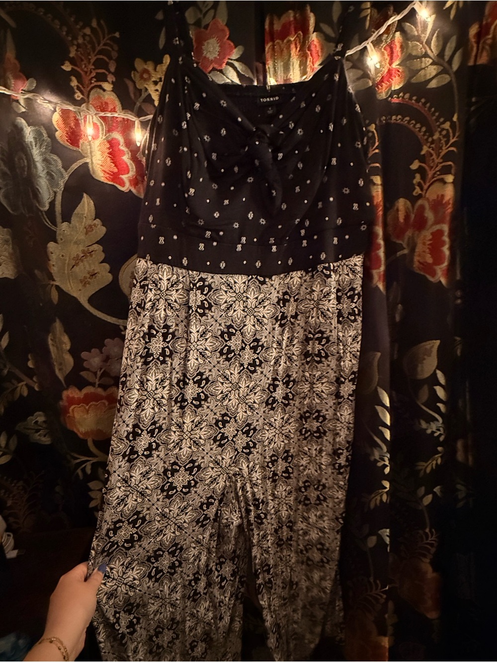 Torrid black and white jumpsuit
